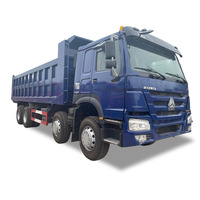 Camion à benne basculante Sinotruk 8*4 d'occasion, 371/380 CV, 12 roues, capacité de charge de 40 tonnes, pour mines et travaux d'ingénierie