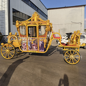 Luxury High Quality Customized Wedding Carriage Leisure Royal Horse Carriage 4 Wheels Horse Carriage - Product Image 5