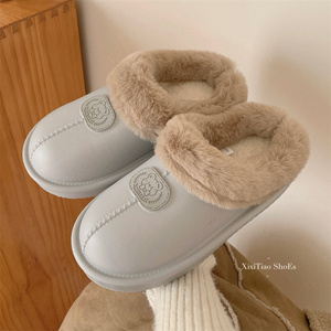 XIXITIAO all'aperto invernale <span class=keywords><strong>con</strong></span> ciabatte impermeabili da donna per la casa all'ingrosso waterproof foderate di pelliccia sandali caldi da donna - Product Image 3