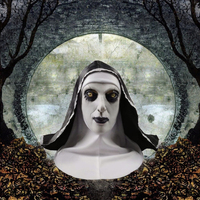 Masque de nonne d'horreur en latex pour Halloween, costume de cosplay, couvre-tête complet réutilisable, accessoires de fête masquée néon pour adulte