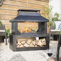 En promotion : Brasero extérieur à bois en acier au carbone, structure KD, pour le jardin et la chaleur