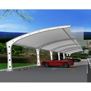 Structure de tension de taille personnalisée Carports Pare-soleil anti-pluie pour les parkings extérieurs - Product Image 1