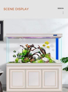 Tanque de peces Sala de estar Hogar Vidrio superclaro Filtro inferior de acuario mediano y grande Dragón ecológico Tanque de peces Oficina - Product Image 6