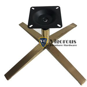 Base de chaise en alliage d'aluminium poli couleur argent, accessoires pour tabouret de bar, meubles, canapé, <span class=keywords><strong>fauteuil</strong></span>, <span class=keywords><strong>pied</strong></span> - Product Image 2
