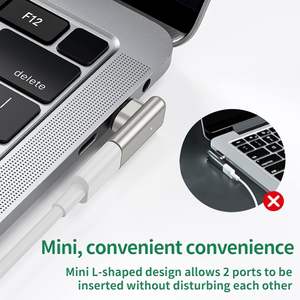 Adaptador <span class=keywords><strong>USB</strong></span> C a <span class=keywords><strong>USB</strong></span> Elbow Design PD 100W, 40Gbps, 8K, Carga Rápida, Salida CC, Protección OTP, Nuevo, Magnético para Laptop - Product Image 4