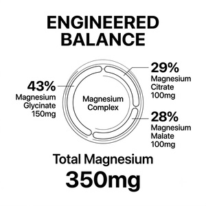 OEM ODM Complejo de Magnesio 350mg Magnesio Elemental 3 Fuentes 60 Cápsulas Suplemento Dietético para Adultos - Product Image 4