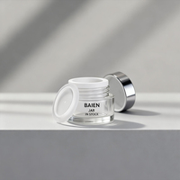 En stock petit pot vide en plastique 3g pot cosmétique transparent de forme ronde pot de crème pour les yeux et les soins de la peau transparent avec couvercle
