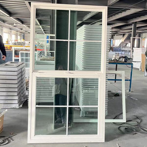 Sıcak satış amerikan tarzı sürgülü pencereler vinil tek yukarı aşağı pencere çift sürme pencereler - Product Image 2