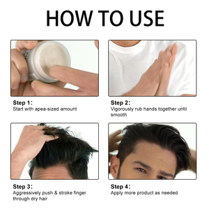 <span class=keywords><strong>Barberia</strong></span> Hair Styling Wax Cream Hombres Productos de peinado Mate Hair Clay Fiber Hair Wax Gel Productos de peluquería - Product Image 5
