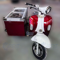 Nouveau vélo portable à trois roues, chariot de nourriture, présentoir de sucettes glacées, congélateur, vélo électrique de crème glacée avec congélateur