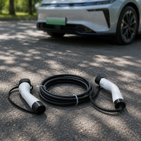 Câble d'extension de charge pour véhicules électriques Type 2 vers Type 2, 32A, triphasé, 5M, TPU, connecteur IEC 62196