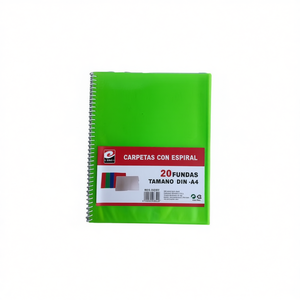 Cartella con Spirale Mnj, 20 Copertine Formato DIN A4, Organizzatore per Documenti - Product Image 1