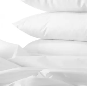 فندق غطاء وسادة أبيض 100% قطن تركي مفارش ومنسوجات أسرة ملائمة للفنادق الاقتصادية بالجملة رخيصة وسادة غطاء