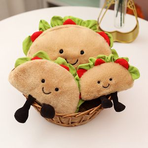 Taco <span class=keywords><strong>de</strong></span> dibujos animados <span class=keywords><strong>de</strong></span> peluche suave personalizado y Mini hamburguesa muñecos <span class=keywords><strong>de</strong></span> peluche lindos juguetes colgantes rellenos <span class=keywords><strong>de</strong></span> algodón PP Material <span class=keywords><strong>de</strong></span> felpa súper suave - Product Image 3