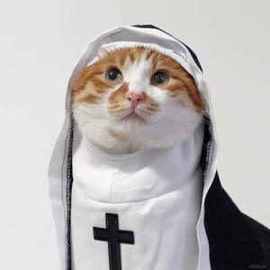 Divertido gato monjas ropa mascota disfraz cambios divertido Cosplay para gatos perro y animales - Product Image 3