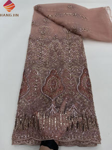 <span class=keywords><strong>2026</strong></span>年新デザイン刺繍ビーズレース生地高品質ナイジェリアウェディングレーススパンコール生地卸売アフリカレースドレス用 - Product Image 2