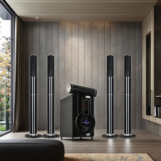 5.1 Channel Home Theatre System Multimedia Speaker Home Theater with Blue Tooth FM Radio