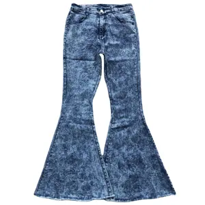 Celana panjang Jeans wanita, celana Denim biru polos kasual butik musim semi musim panas wanita S-2XL