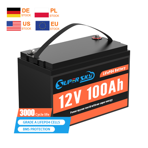 Paquete de baterías de iones de litio 12V 24V 100ah 200ah 300ah Batería solar de iones de litio Almacenamiento en el hogar Batería Bms Lifepo4 - Product Image 1