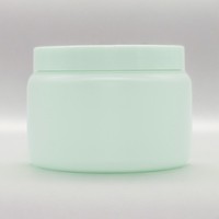 Pot en plastique de 500ml Pot cosmétique Pot à beurre corporel avec couvercle à vis pour emballage en plastique de récipient cosmétique