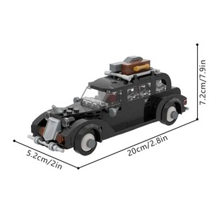 Thème gothique d'Halloween MOC-241094 Blocs de construction Modèle de voiture de limousine vintage noire de la <span class=keywords><strong>famille</strong></span> <span class=keywords><strong>Addams</strong></span> pour collection - Product Image 5