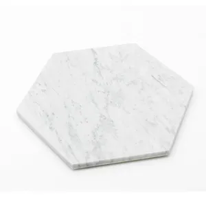 Groot Formaat Zeshoek Carrara Wit Marmeren Vloertegel Grote Mozaïek Chips Wandtegels Zeskant Marmer Mozaïek