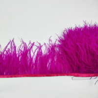 Frange de plumes d'autruche double couche de 15-18 cm en gros, accessoires DIY pour poignets de robes et ourlets de jupes de danse latine
