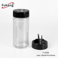 Bouteille à épices en plastique PET en gros, pot à épices en plastique de 8 oz avec ouverture double/simple