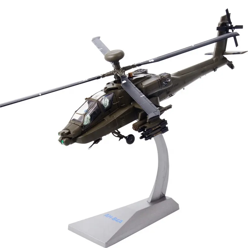 โมเดลเครื่องบิน AH-64A จำลองเหมาะสำหรับของเล่นเด็กเครื่องประดับขนาดเล็กงานฝีมือโมเดลทหาร