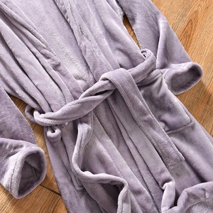 BODHANA <strong>Wholesale</strong> ODM Comfortable Coloured Coral Fleece Robe Adults Soft Thermal Breathable Home Hotel Use Winter Spring - Product Image 5