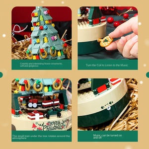 Nuovo Carillon Natalizio Rotante 2025 con Canzone, Serie Colorata di Blocchi da Costruzione, Ornamenti, Regali di Capodanno, Giocattolo per Bambini - Product Image 4