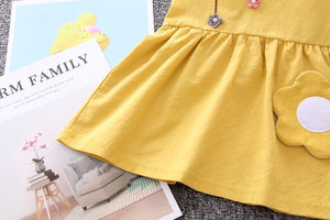 Vêtements pour enfants, dernières tendances en matière de vêtements pour bébés, robes pour petites filles, ensembles de robes pour filles avec décorations florales - Product Image 2