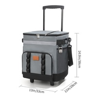 Sac isotherme de camping extérieur grande capacité, style chariot, avec roues, boîte d'isolation thermique pour glaçons