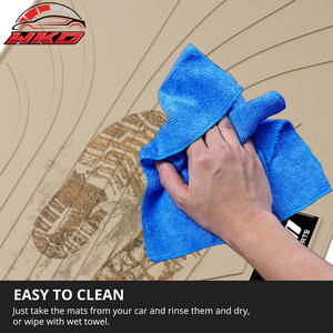 Alfombrillas de goma de látex beige para Honda Civic 8ª generación 2006-2011, alfombra a medida de 3 piezas estilo IKON, impermeables - Product Image 5