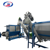 Machine automatique de lavage de flocons de bouteilles en plastique PE avec déshydratation et décolleur d'étiquettes