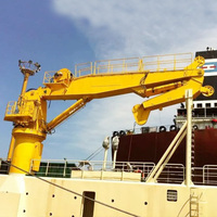 Grue marine à flèche articulée de 12 tonnes, grue de pont de navire à bras pliant hydraulique, certifiée BV CCS pour levage offshore