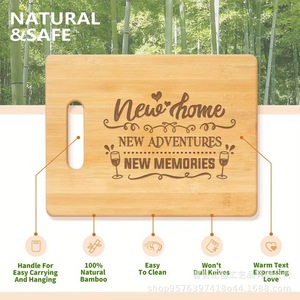 Bamboo Cutting Board Rectangle Solid <b>Wood</b> For Kitchen Meat Vegetable Cheese Chopping <b>Block</b> - Product Image 4