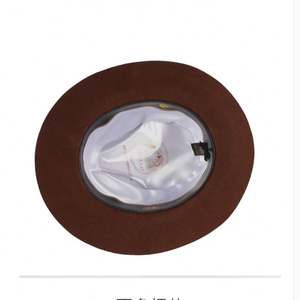 Sombrero de Fieltro de Lana ND107, Unisex para Adultos, 100% Lana, con Flor y Lazo, Banda Ancha - Product Image 3