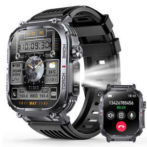 <span class=keywords><strong>Smartwatch</strong></span> da <span class=keywords><strong>Uomo</strong></span> 2025 S320B con Funzione di Illuminazione LED, Bussola, Display TFT da 2,02 Pollici, Fitness Band per Sport all'Aperto, Controllo Musica - Product Image 1