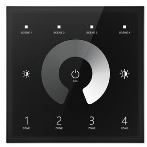 Skydance T11 4 โซนสีเดียว <span class=keywords><strong>RF</strong></span> ไร้สายติดผนังรีโมทคอนโทรล/<span class=keywords><strong>DMX</strong></span> แก้วหน้าจอสัมผัสคอนโทรลเลอร์ - Product Image 1