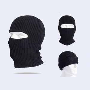 Gorro de punto grueso y cálido para esquí, de moda de invierno, liso, con un orificio, personalizable con bordado y serigrafía, al por mayor - Product Image 1