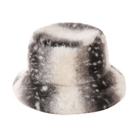 Chapeau Bob en Fourrure à Imprimé Animal Rétro Landfond pour Femmes, Chapeau d'Hiver Chaud et Épais pour l'Extérieur, Chapeau Bob à Motif Léopard