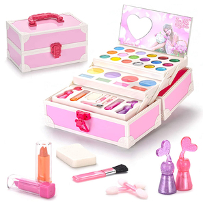 Ragazze della principessa Rosa Kit Per Il Trucco <span class=keywords><strong>di</strong></span> Bellezza Non-tossico Trasportare Tutti I Set <span class=keywords><strong>di</strong></span> Cosmetici-Nail Polish - Eye Shadow-balsamo per le labbra Trucco Set per I Bambini - Product Image 1