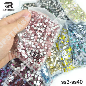 Vente en gros Petit pack de <span class=keywords><strong>strass</strong></span> 6A SS10-SS40 corée Non-Hotfix Dos plat <span class=keywords><strong>Strass</strong></span> en cristal pour ongles Pierre AB Verre extensible - Product Image 2