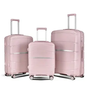 2024 toptan yeni Pp bavul 3 adet setleri seyahat sert kabuklu valiz