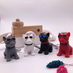 Llavero con forma de dibujos animados para perros, gafas de sol con diseño creativo de pit dog, regalo de promoción - Product Image 6