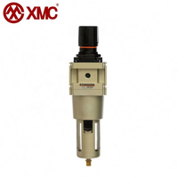 XMC-Regulador de filtro de humedad de aire comprimido FRL neumático de 2 piezas, lubricador, bobina de solenoide, filtro de compresor