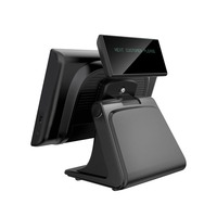 Terminal de point de vente tactile Fast Checkout B15 15,6 pouces, processeur quadricœur, stockage 256 Go, système d'exploitation Windows/Android/Linux, NFC, Bluetooth, aluminium