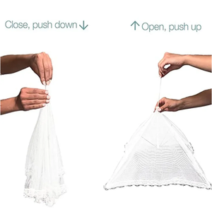 Cubierta de Malla Transpirable para Alimentos, Plegable y Reutilizable, para <span class=keywords><strong>Picnic</strong></span>, Camping y Cocina, con Protección Contra Moscas e Insectos - Product Image 5