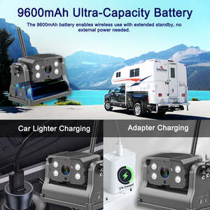 IPoster dijital kablosuz geri görüş kamerası akülü manyetik taban ile 5 inç bölünmüş <span class=keywords><strong>2</strong></span> ekran araba monitör hiçbir zarar yükleme - Product Image 5